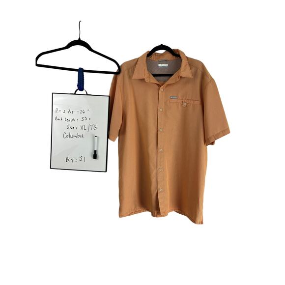 Columbia Button Up Plaid Comfort Shirt Men's Size XL/TG Short Sleeve Breathable - Picture 3 of 5